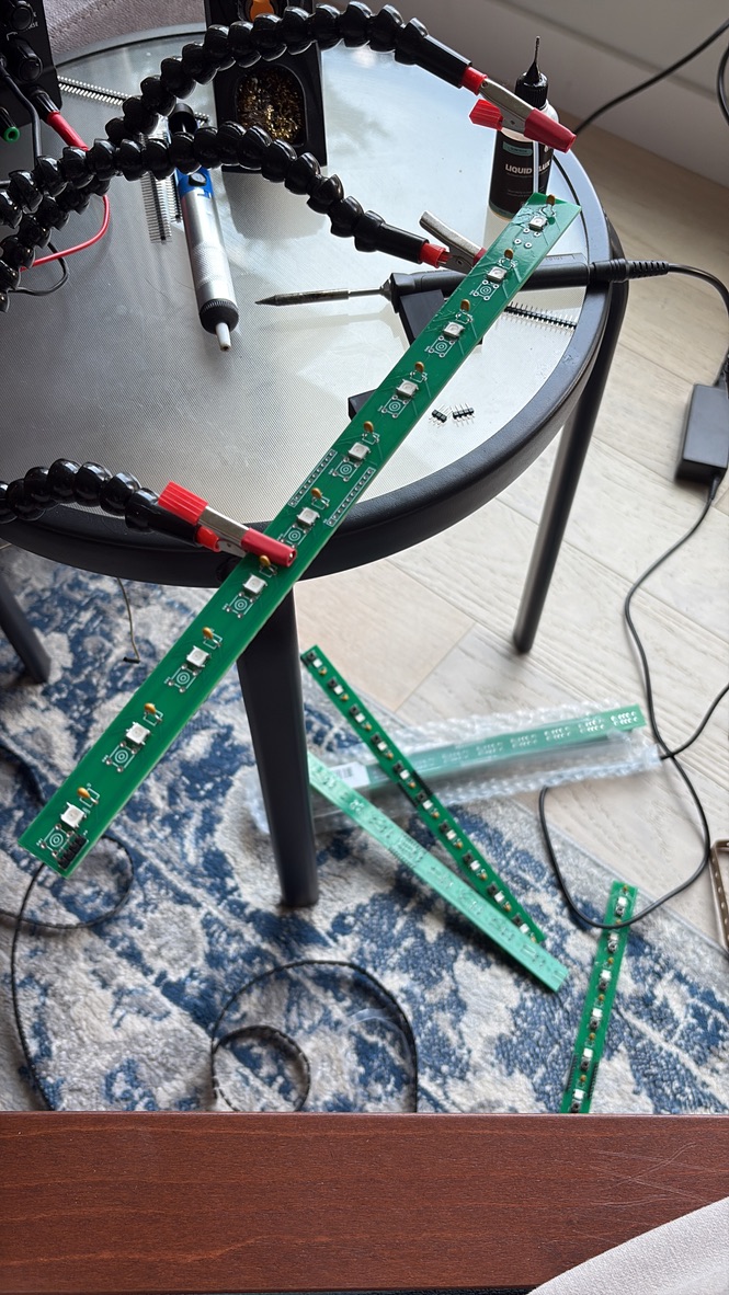 Soldering all the strips